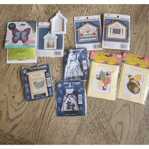 Crossstitch Kits Mini Counted Cross Stitch Kits Lot Of 9